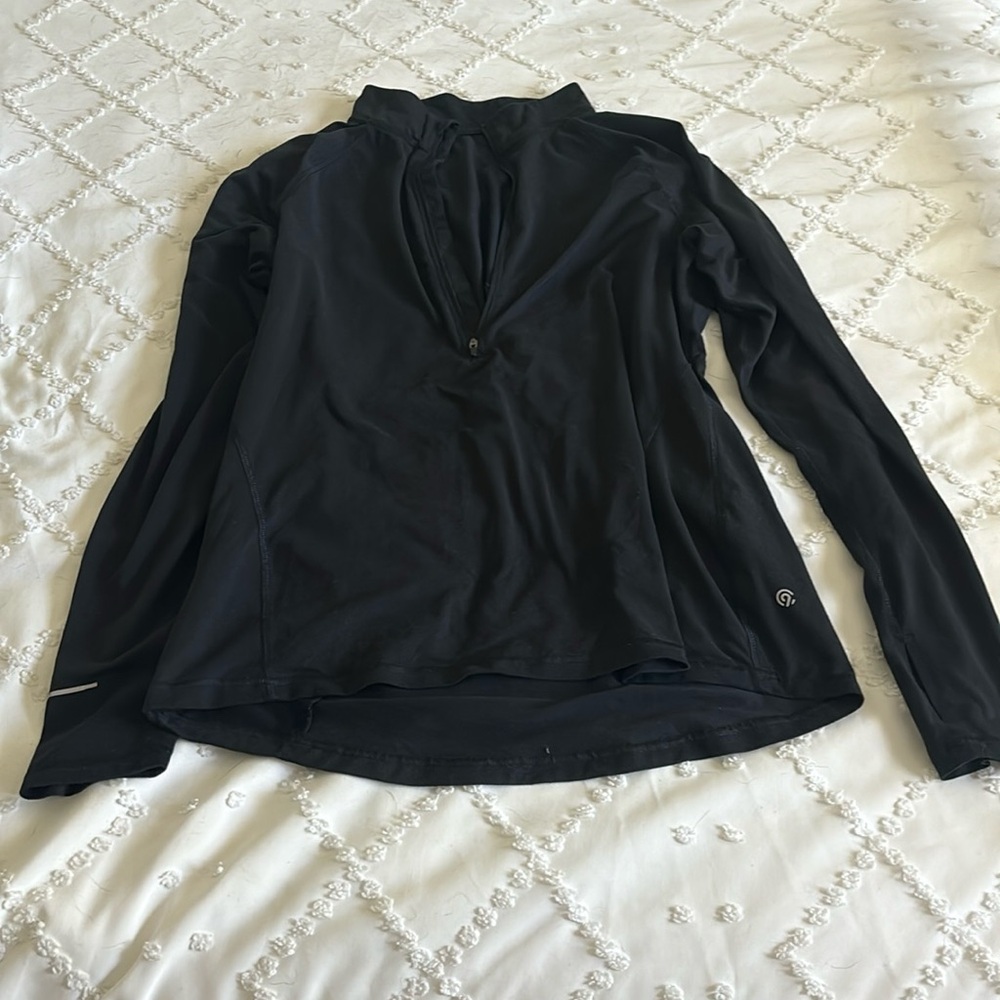 Champion quarter zip, large, black